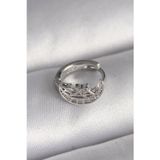 Noname 316L Çelik Gümüş Renk Zirkon Taşlı Ay Yıldız Model Tragus Piercing