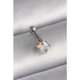 Noname 316L Çelik Gümüş Renk Zirkon Taşlı Tragus Piercing Tj-Pr1243