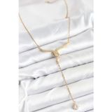 Noname 316L Çelik Zincir Gold Renk Yılan Model Y Kolye