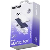 Noname Apple İphone 15 Pro Max Bilvis 5In1 5D Magic Hayalet Cam Ekran Koruyucu - Siyah