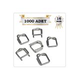 Noname GALVANİZ POLYESTER KOMPOZİT LİFLİ ÇEMBER BUKLE TEL TOKA (16 mm) (1000 ADET)