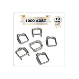 Noname GALVANİZ POLYESTER KOMPOZİT LİFLİ ÇEMBER BUKLE TEL TOKA (19 mm) (1000 ADET)