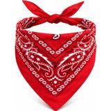 Noname Kırmızı Kovboy Fuları Çocuk Bandana Western Desenli Boyun Fuları
