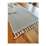 nonamino Dantel Örgü Pamuklu Runner 150 X 35 (ÖRÜMCEK DESEN EKRU)