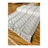 nonamino Organik Pamuk Dantel Runner Kilimli Desen MOSTAR 150x35 (EKRU)
