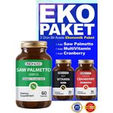 Nondo Ekonomik Paket Erkekler Için 40 Yaş Üstü Set (Saw Palmetto Cranberry Multivitamin Men)