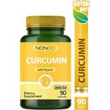 Nondo Kurkumin Jumbo Boy Zerdaçal ve Piperin Ekstresi 90 Kapsül (Curcumin)