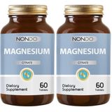 Nondo Magnezyum Sitrat 60 Tablet (Mangesium Citrate Polivinilpırolidon) (2 paketi)