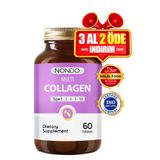 Nondo Multi Kolajen 60 Tablet ( 5 Çeşit Kolajen 1-2-3-5-10 Hyalüronik Asit Biotin Selenyum Çinko )