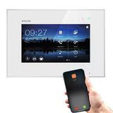 Nonic Balter Evo Wifi (Iı) 7 İnç Dokunmatik Ekran Ek Monitör Beyaz, App Kontrollü 2 Kablolu Wifi Video İstasyonu, Kameralı Görüntülü Kapı İnterkomu/Kapı Zili İçin İnterkom Ve Kapı Açma İşlevi
