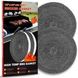 Nonley Sigara içen conta contaları 30 FT, 1/2 "x 1/8" yüksek sıcaklık ızgara contası yedek kendinden yapışkanlı keçe, yüksek ısı barbekü conta bandı, sigara içenler için şef barbekü kapağı siyah
