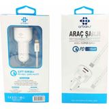 Nonni 38W Pd + USB Çift Girişli Araç iphone Şarj Aleti Arbaks ARB-103 - BELİRTİLMEMİŞ - Çok Renkli