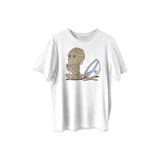 Noodle Mummy Mumya Totem Komik Baskılı Tişört Unisex T-shirt Beyaz