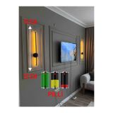 Noola Modern Dekoratif Led Duvar Aplik 70 Cm Siyah 1 Adet (Pilli) Günışığı