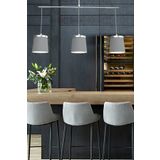 NOONLUX DESIGN&LIGHTING Avize Sarkıt 3 Lü Sıvama Hagen-krom-ultimate Gri; Mutfak, Yemek Odası, Salon, Cafe,otel