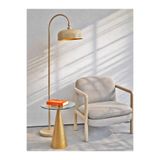 NOONLUX DESIGN&LIGHTING Bolton Gri-Bej Lambader İç Kısmı Gold Oturma OdasI Tekli Koltuk Salon Yatak Odası Kitap