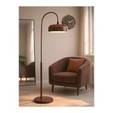 NOONLUX DESIGN&LIGHTING Bolton Kahverengi Lambader İç Kısmı Beyaz Oturma Odası Salon Yatak Odası Kitap