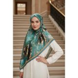 Noorella Scarf - Lavira Leopar Desenli Şal - Yeşil