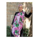 Noorella Scarf - Solva Floral Desenli Şal - Pembe