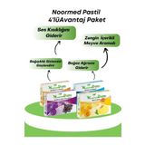 noormed Boğaz Pastili Portakal & Bal & Menthol & Karamürver Aromalı Pastil 4'lü Avantaj Paket