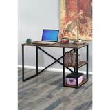 Noowa 2 Raflı Metal Çalışma ve Bilgisayar Masası Ceviz 50X120 cm - Y: 73 cm D: 50 cm G: 120 cm
