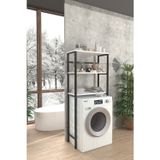 Noowa Çamaşır Makinesi Üstü Düzenleyici Banyo Dolabı Rafı Ceviz