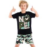 Nope Erkek Çocuk Yazlık T-shirt Kamuflaj Şort Takım