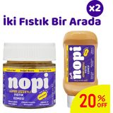 Nopi Ikili Set - Parçacıklı Yer Fıstığı 200 G & Handy Yer Fıstığı Ezmesi 300 G - 500 gr