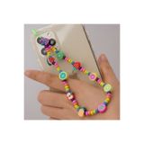 NORA ACCESSORİES Renkli Boncuklu Fimo Meyveli Telefon Askısı Charm, Çanta Ve Cüzdan Süsü