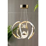 Nord Light Gold Led Avize Kristal Detaylı Tek Toplu Modern Dekoratif Avize Nl-1003