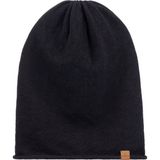 Nordbron Kadın Siyah Düz Deri Etiketli Yumuşak Bere Esnek Kafaya Tam Oturan Günlük Kullanım Ronja Beanie
