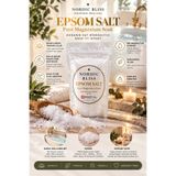 Nordic Bliss Özel İsviçre Formülü Saf Epsom Tuzu - Kas Gevşetici Magnezyum Banyo Tuzu 1kg