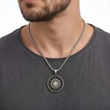 Nordic Solar Symbol 925 Ayar Gümüş Kolye, Minimalist Nordik Güneş Sembolü Kolye, Şık Tasarım Gümüş Kolye, Günlük Ve Özel Gün Hediyesi
