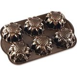 Nordic Ware Ayçiçek Şekilli Bronz Döküm Alüminyum Mini 6'lı Kek Kalıbı - Standart