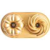 Nordic Ware Klasik Bundt Altın Rengi Döküm 2'li Kek Kalıbı - Standart