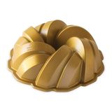 Nordic Ware NW 95577 75. yıl dönümü için pasta kalıbı, örgülü ip, altın rengi, 12 fincan kapasitesi