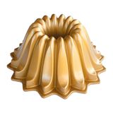 Nordicware kek kalıbı pasta kalıbı-Lotus, alüminyum, altın, 21,6 x 21,6 x 9,5 cm