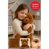 Nordik Ayı 40 Cm Kahverengi – Yumuşak Peluş Oyuncak | Sarılabilir Hediye Bebek & Çocuk Peluş Ayıcık