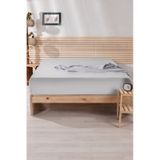 Nordqueen %100 Pamuk 180x200 Çift Kişilik Lastikli Çarşaf Gri