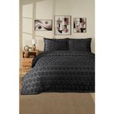 nordqueen Jakarlı Welsoft Çift Kişilik Yatak Örtüsü Seti 260X240 cm Perle - Antrasit - 260 x 240 cm
