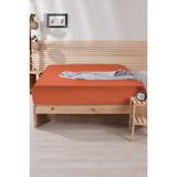 Nordqueen Ranforce Pamuk Tek / Çift Kişilik Lastikli Çarşaf - 200x200 - Kiremit