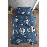 Nordqueen Ranforce Pamuk Tek Kişilik Yatak Örtüsü Seti Galaxy - 180 x 240 cm - Lacivert