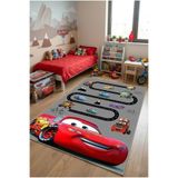 NORELLAHOME NORELLA HOME Araba Desenli Çocuk Halısı Kaymaz Taban Yıkanabilir Yarış Yolu Erkek Çocuk Odası Halısı