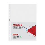 NOREX Şeffaf Poşet Dosya 100 lü (1 paket)