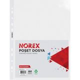 Norex Şeffaf Poşet Dosya 100'lü A4 Boyutunda Ekonomik Paket ile Belgelerinizi Güvenle Saklayın