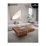 NOREXA Premium Modern Orta Sehpa Beyaz Salon Sehpası Minimal Tasarım Kare Sehpa