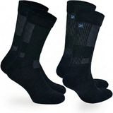Norfolk Leonardo Merino Yünü Outdoor Yürüyüş Çorabı Jet Black 2'li Paket Erkekler İçin Yüksek Performans - 35 - 38