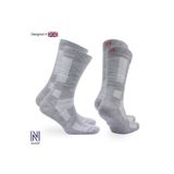 NORFOLK Merino Yünü Outdoor Yürüyüş Çorapları 2'li Paket Açık Gri SHELDON