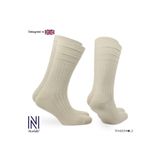 NORFOLK OSCAR Stretch+ Teknolojisine Sahip Yün - %50 Fazla Genişleyen Sıkmayan Çorap 2 Çift Paket Krem