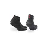 NORFOLK Sheldon Qtr Çeyrek Kesim Merino Yünü Outdoor Yürüyüş Çorapları 2'li Paket Gri